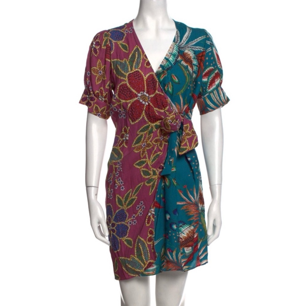 FARM Rio Multicolor Floral Wrap Dress
